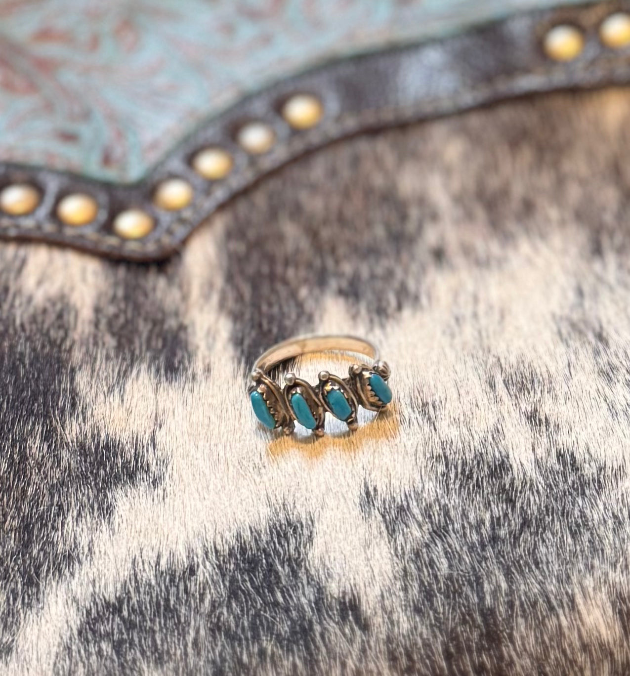 Kingman 4 Stone Zuni Ring - 9.5