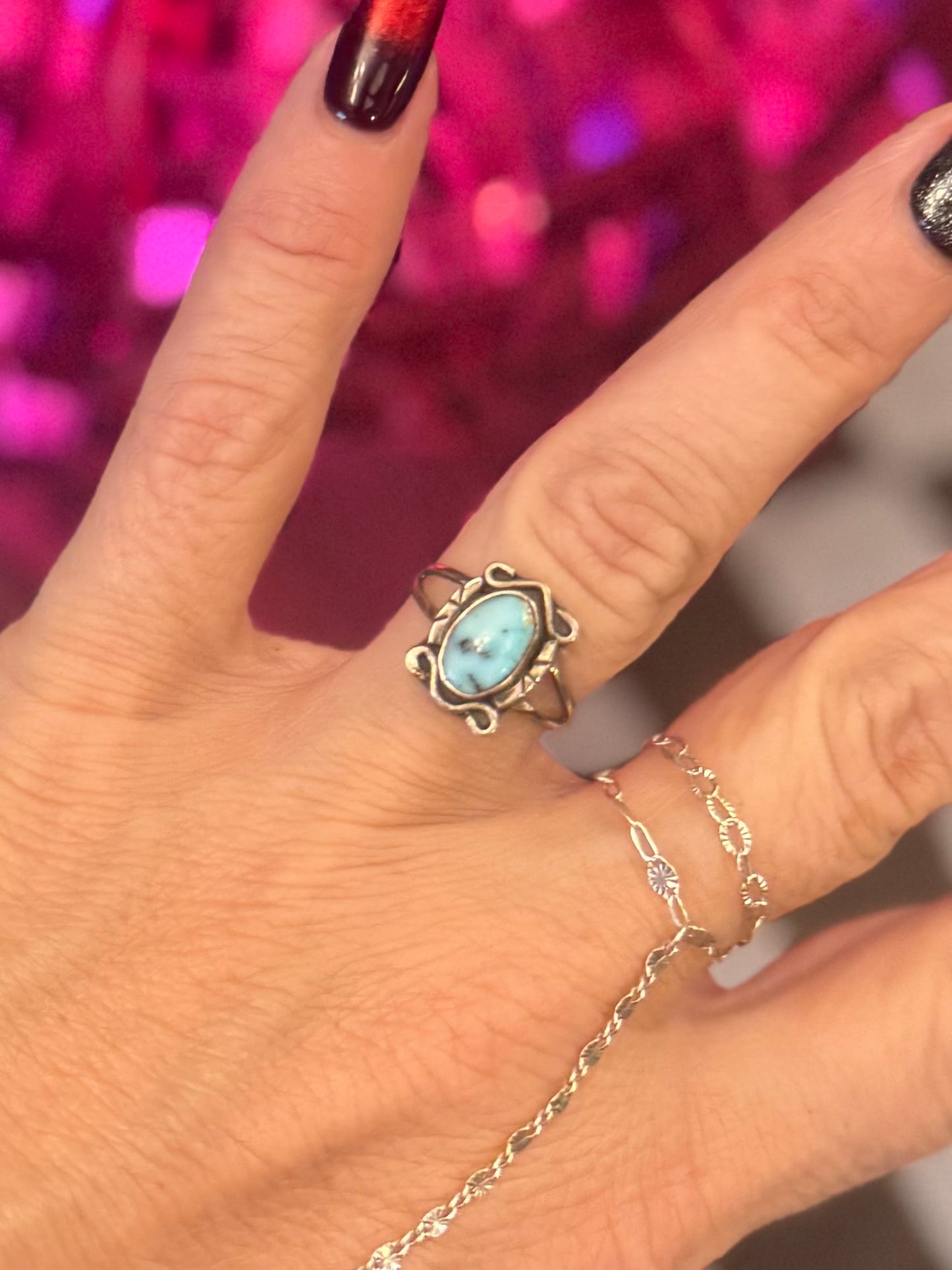 Cute Persian Square Navajo Design Ring - Size 7