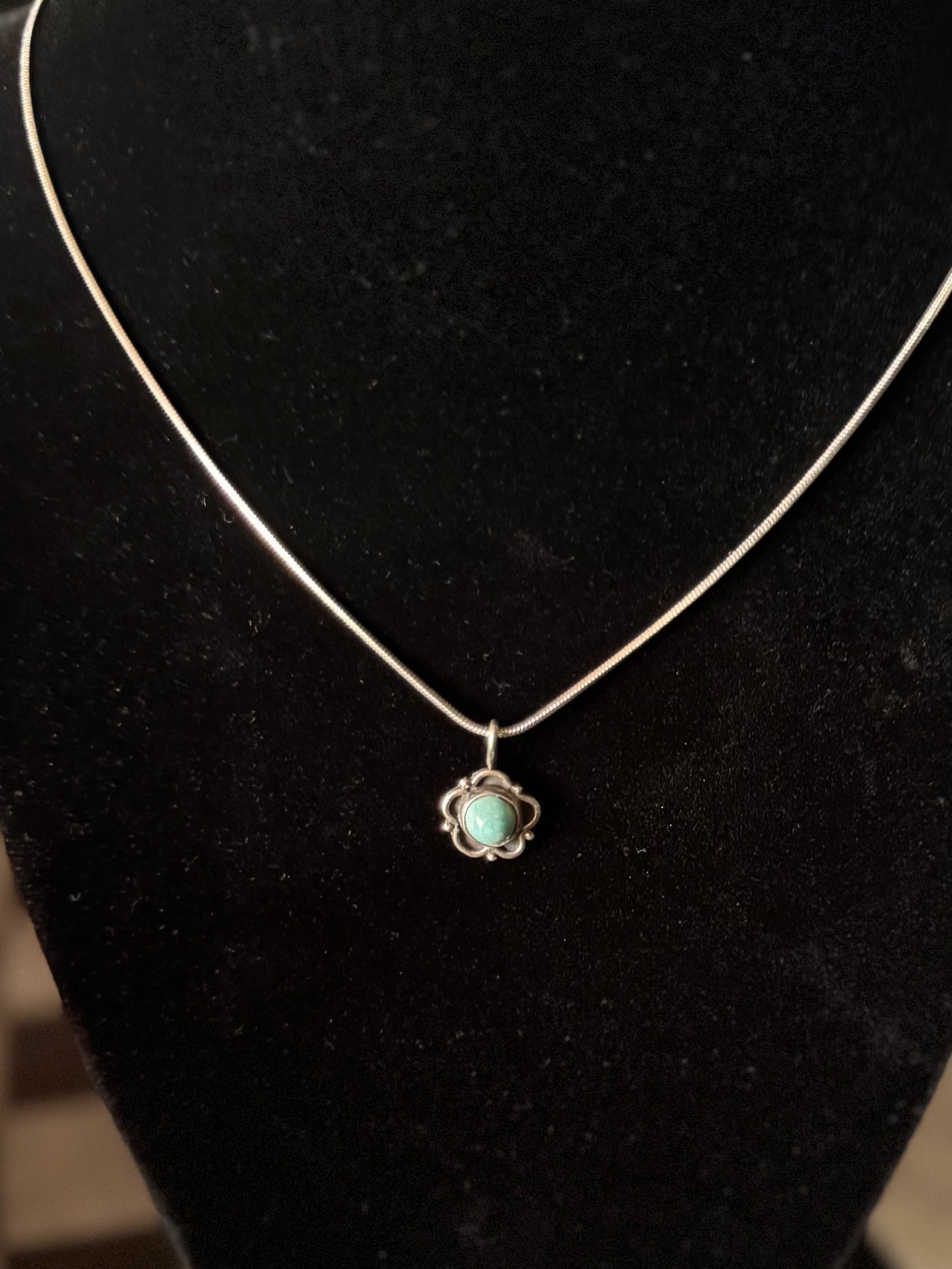 Small Floral Persian Pendant Necklace