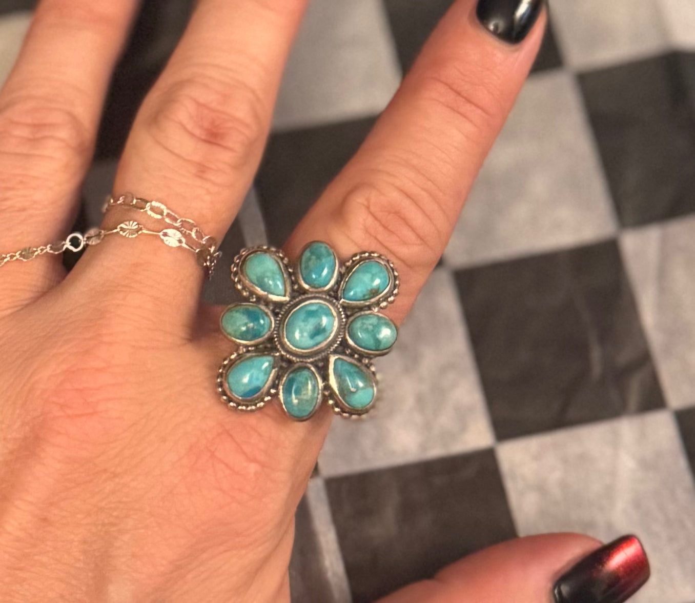 Extra Large Turquoise Cluster - Size 8.75