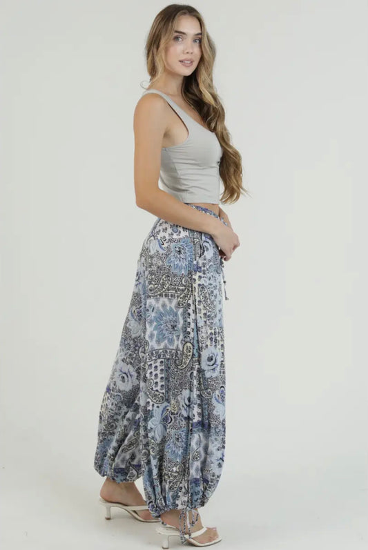 Floral Paisley Tied Jogger