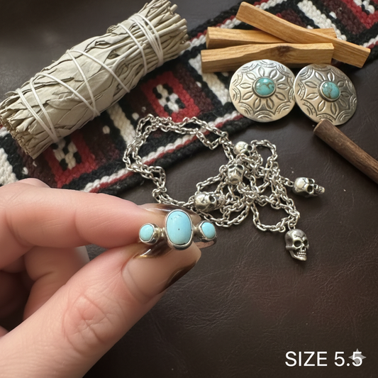 3 Stone Persian Ring - Size 5.5