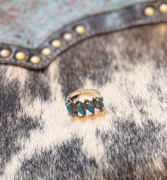 Kingman 4 Stone Zuni Ring - 9.5