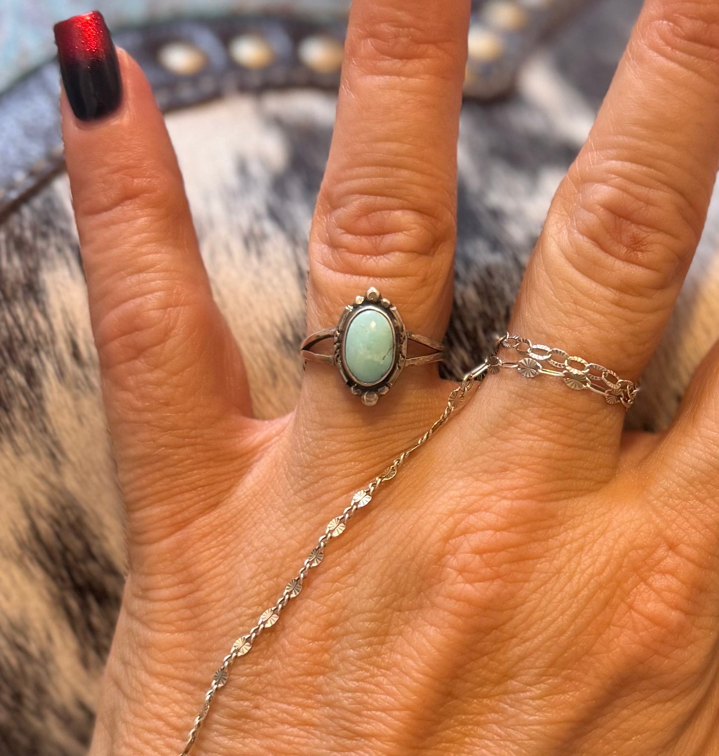 Oval Persian Navajo Ring - Size 7