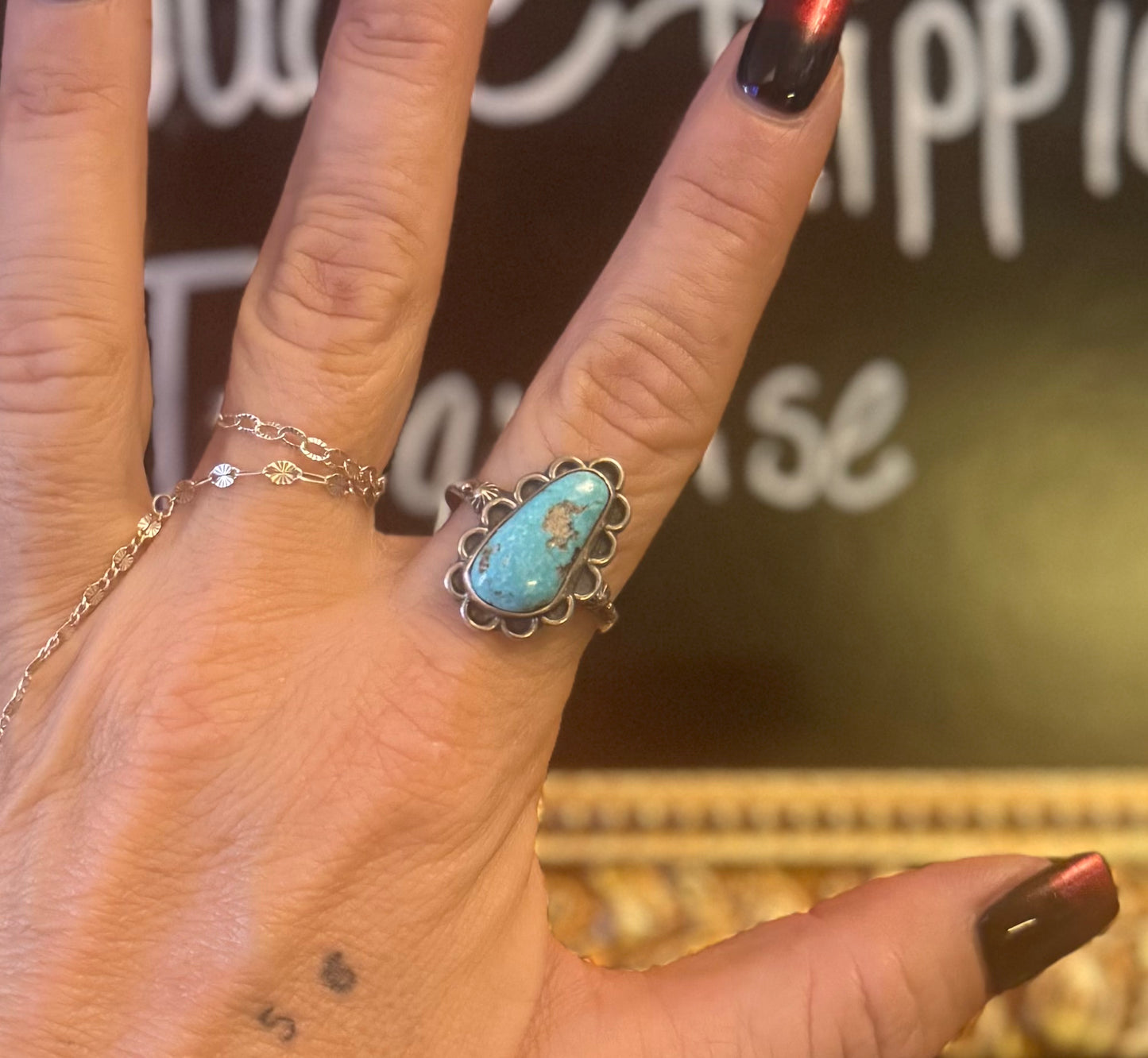 Large Turquoise Chief Stone - Size 10.5