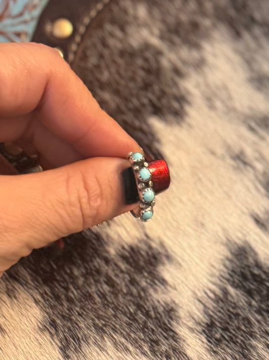 4 Stone Persian Turquoise Ring - Size 7