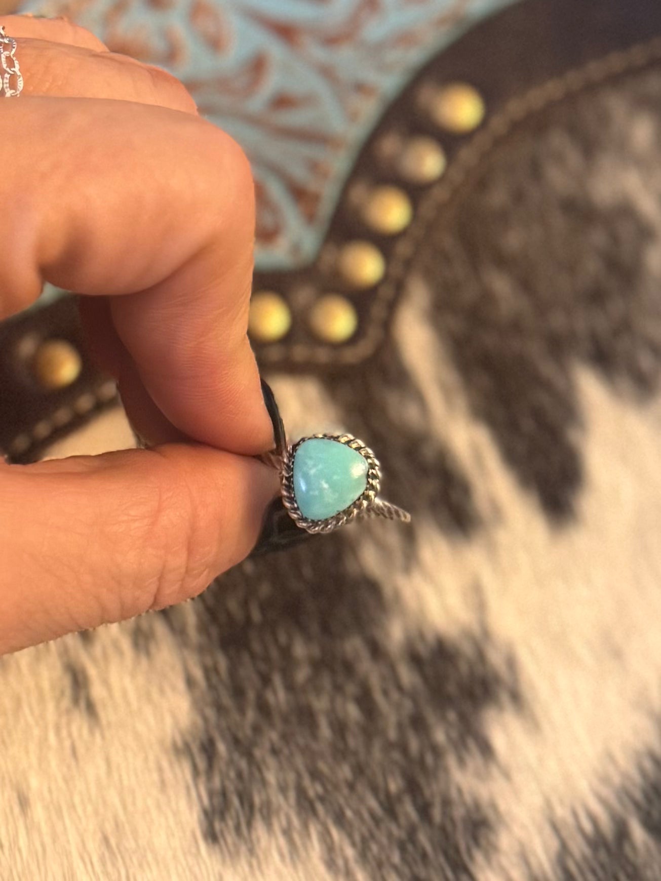 Kingman Triangle Ring - Size 10