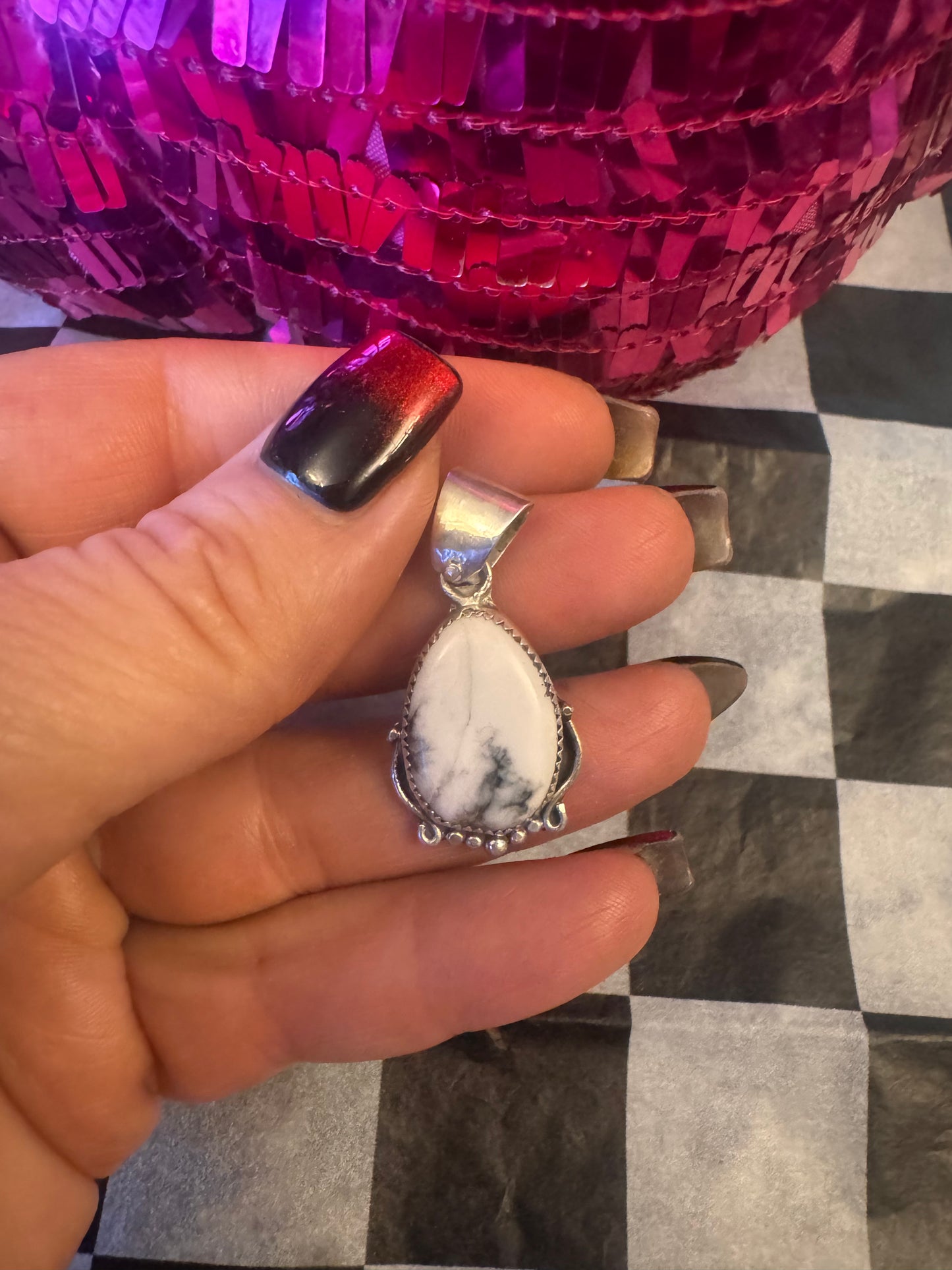 Large White Buffalo Pendant