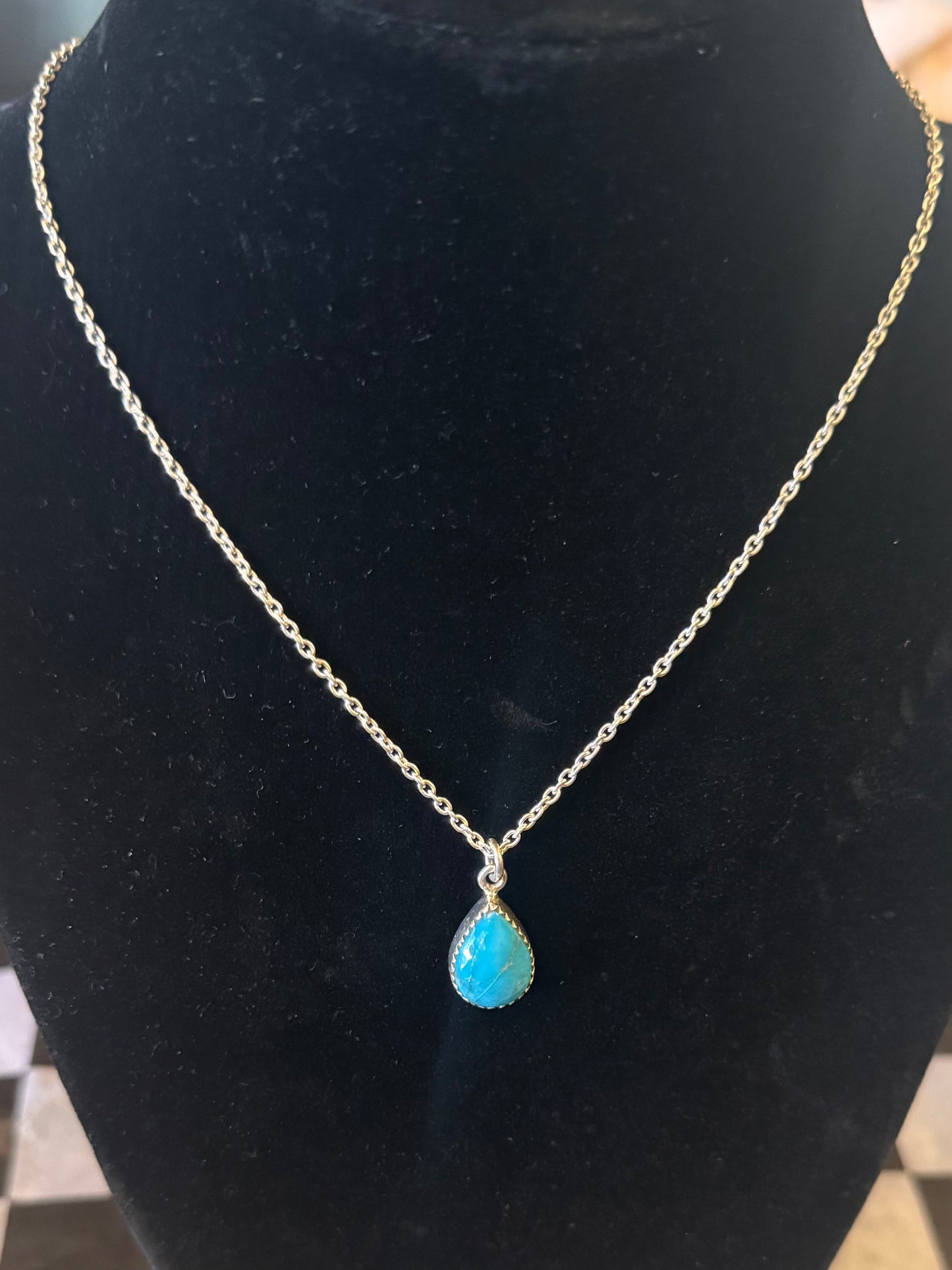 Kingman Teardrop Necklace